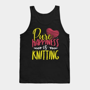 Pure Happiness Is Knitting Tank Top